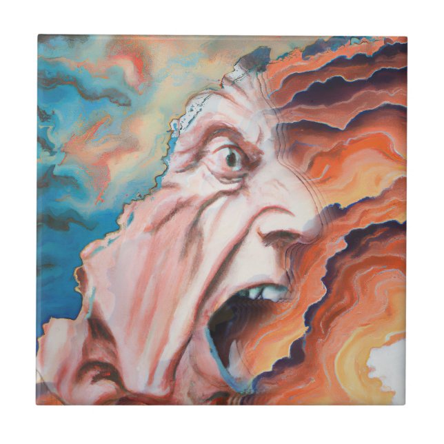 Panic Waves Oil Painting Tile (Front)