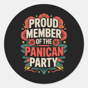 Panican Party Floral Anti Trump Political Protest Classic Round Sticker