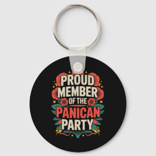 Panican Party Floral Anti Trump Political Protest Key Ring