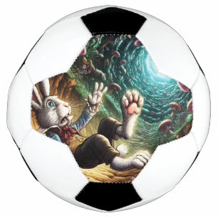 Panicked Bunny Falling Down The Rabbit Hole Football