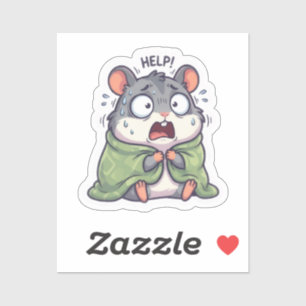 Panicked Hamster Sticker