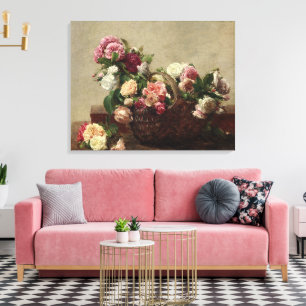 Panier de Roses – Henri Fantin-Latour Canvas Print
