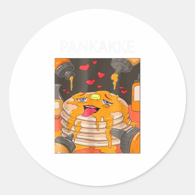 Pankakke Ecchi Etchi Hentai Lewd Great Classic Round Sticker (Front)