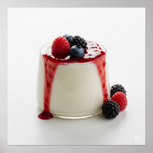 Panna Cotta with Berries Poster