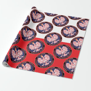 Panna Maria Round Polish Texan Wrapping Paper