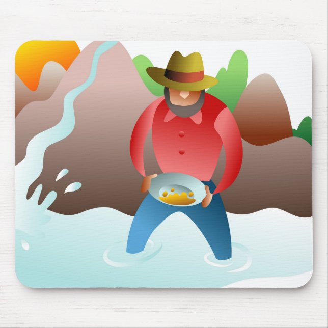 Panning For Gold Mouse Mat (Front)