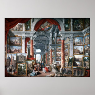 Pannini - Gallery of Views of Modern Rome Poster