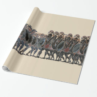 Panoply - Ancient Greek hoplite battle large Wrapping Paper