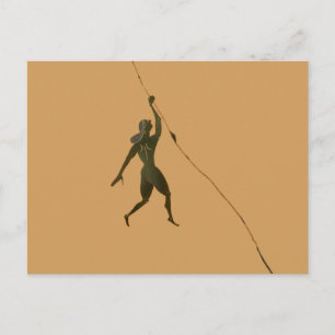 Panoply - Ancient Greek vase crack with climber Postcard