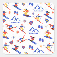 Panorama British Columbia Ski Snowboard Pattern
