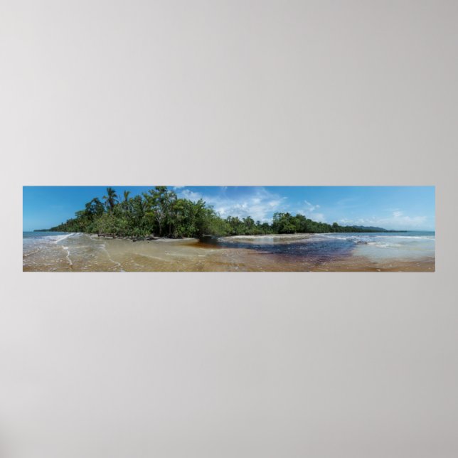 Panorama Cahuita Beach Poster (Front)