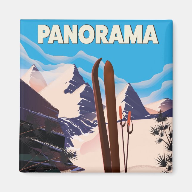 Panorama Canada travel poster Magnet (Front)