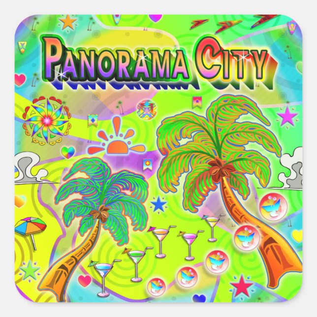 Panorama City Mind Focus Sticker (Front)