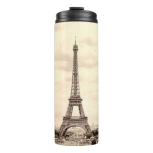Panorama Eiffel Tower in Paris. France. Vintage vi Thermal Tumbler