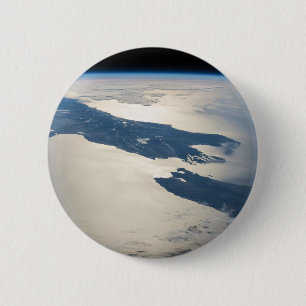 Panorama From Space Highlighting Cook Strait 6 Cm Round Badge