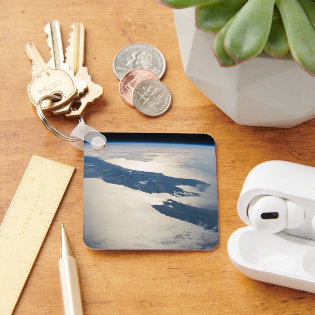 Panorama From Space Highlighting Cook Strait Key Ring (Desk)