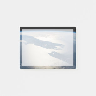 Panorama From Space Highlighting Cook Strait Post-it Notes