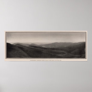 Panorama from Twin Peaks west to the sea Poster