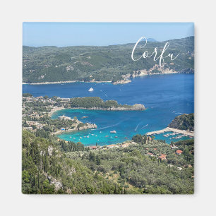 Panorama of Corfu island Magnet