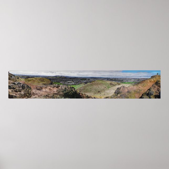 Panorama of Edinburgh Scotland from Arthur's Seat Poster (Front)