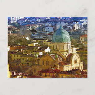 Panorama of Florence, Italy Holiday Postcard