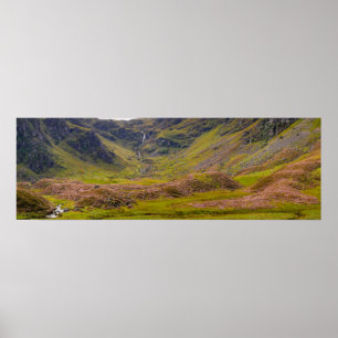 Panorama of Glen Clova in the Angus Glens in of Sc Poster