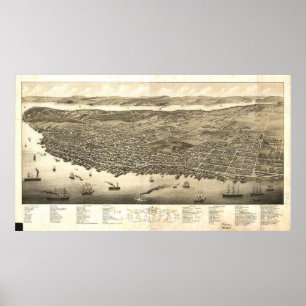 Panorama of Halifax, Nova Scotia, Canada (1879) Poster