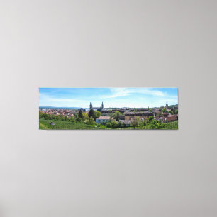 Panorama of historic old town of Bamberg, Germany Canvas Print