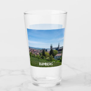 Panorama of historic old town of Bamberg, Germany Glass