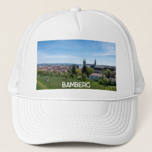 Panorama of historic old town of Bamberg, Germany Trucker Hat