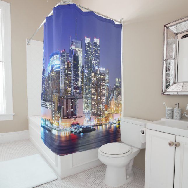 Panorama of Manhattan Shower Curtain (In Situ)