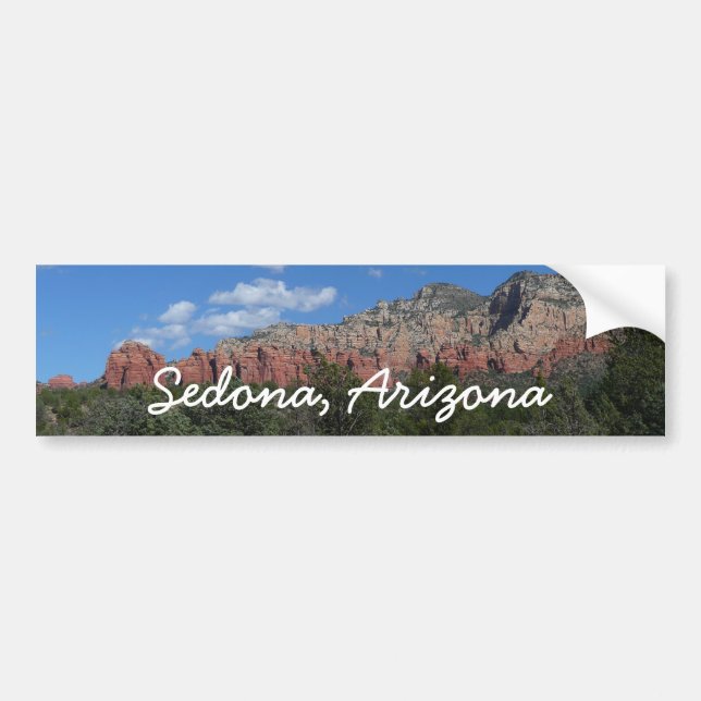 Panorama of Red Rocks in Sedona Arizona Bumper Sticker (Front)