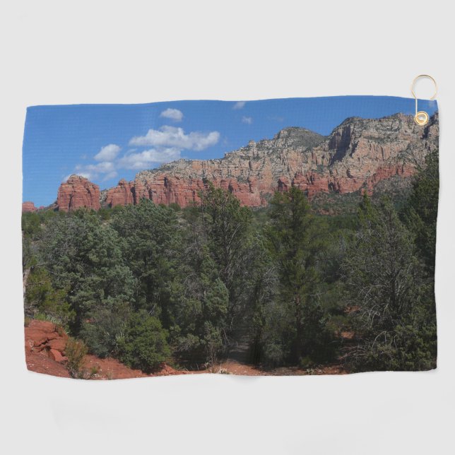 Panorama of Red Rocks in Sedona Arizona Golf Towel (Horizontal)