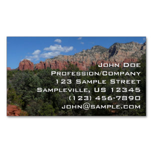 Panorama of Red Rocks in Sedona Arizona Magnetic Business Card