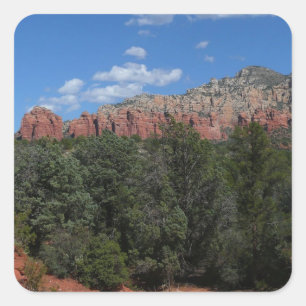 Panorama of Red Rocks in Sedona Arizona Square Sticker