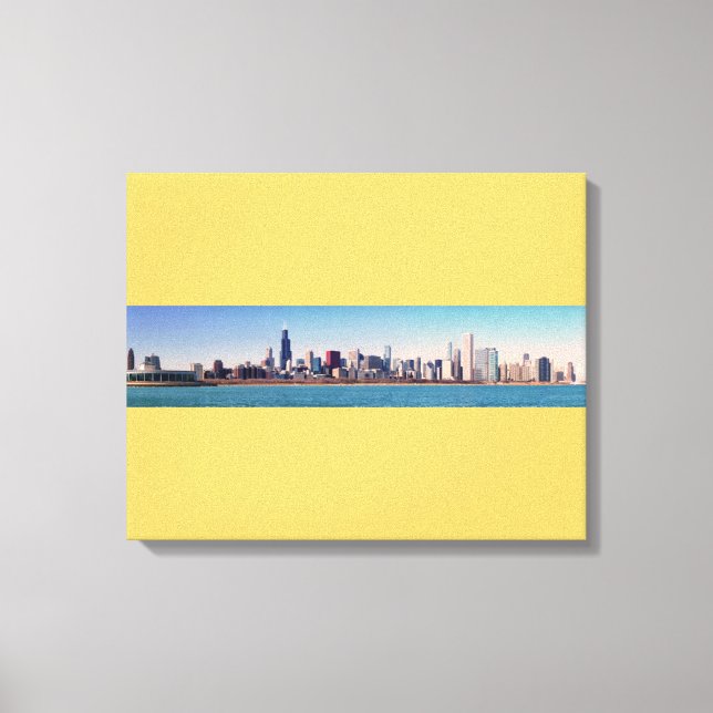 Panorama of the Chicago skyline Canvas Print (Front)