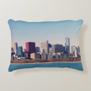 Panorama of the Chicago skyline Decorative Cushion