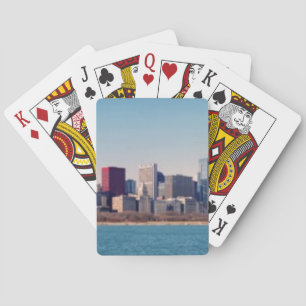 Panorama of the Chicago skyline Playing Cards