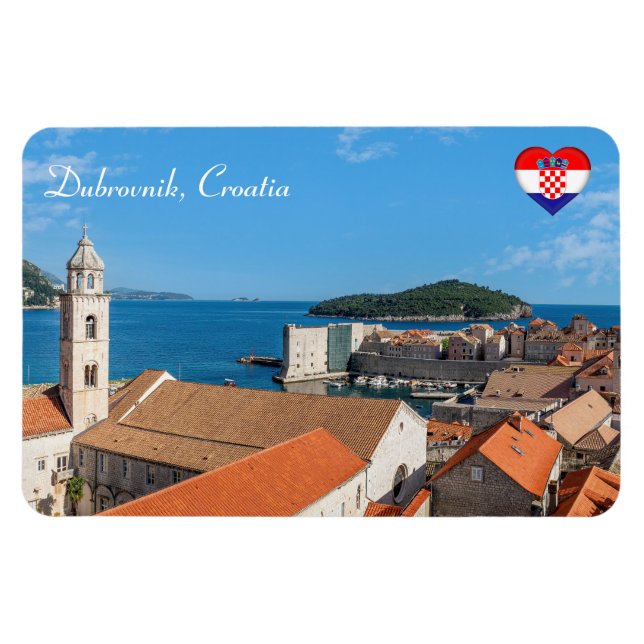 Panorama of the city of Dubrovnik - Croatia Magnet (Horizontal)