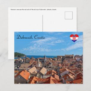 Panorama of the city of Dubrovnik - Croatia Postcard