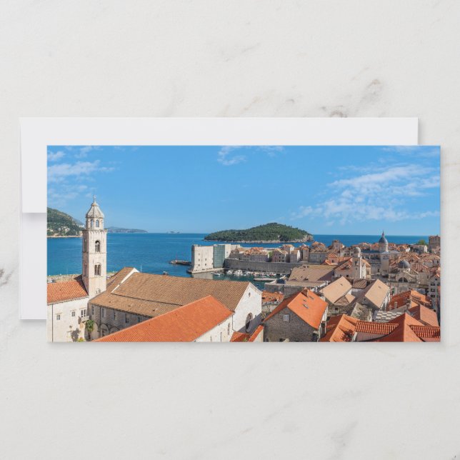 Panorama of the city of Dubrovnik - Croatia Thank You Card (Front)