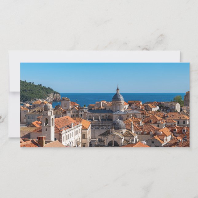 Panorama of the city of Dubrovnik - Croatia Thank You Card (Front)