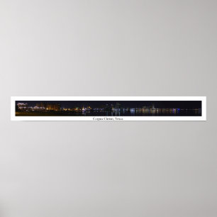 Panorama of the Corpus Christi Skyline Poster