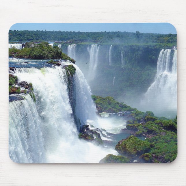 Panorama of the Iguazu Waterfalls from Brazil Mouse Mat (Front)