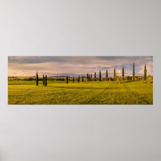 Panorama of Tuscan landscape Poster