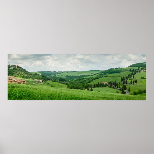 Panorama of Tuscan landscape Poster (Front)