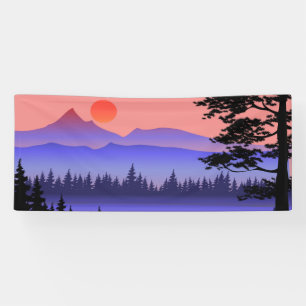 Panorama sunset banner