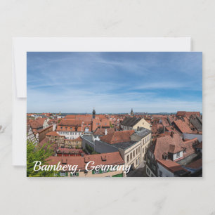 Panorama view of old town from above in Bamberg
