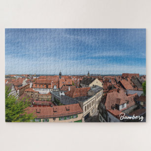 Panorama view of old town from above in Bamberg Jigsaw Puzzle