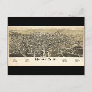 Panorama View of Rome New York (1886) Postcard